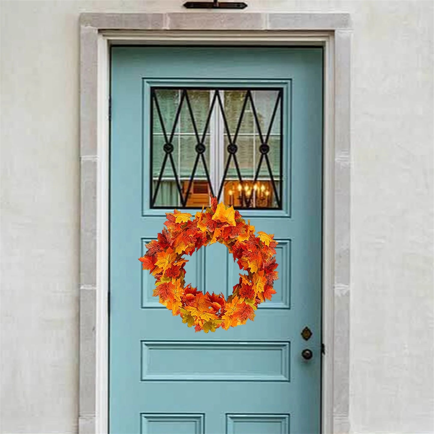 Artificial Fall Maple Leaf Garland for Autumn Wall Decor