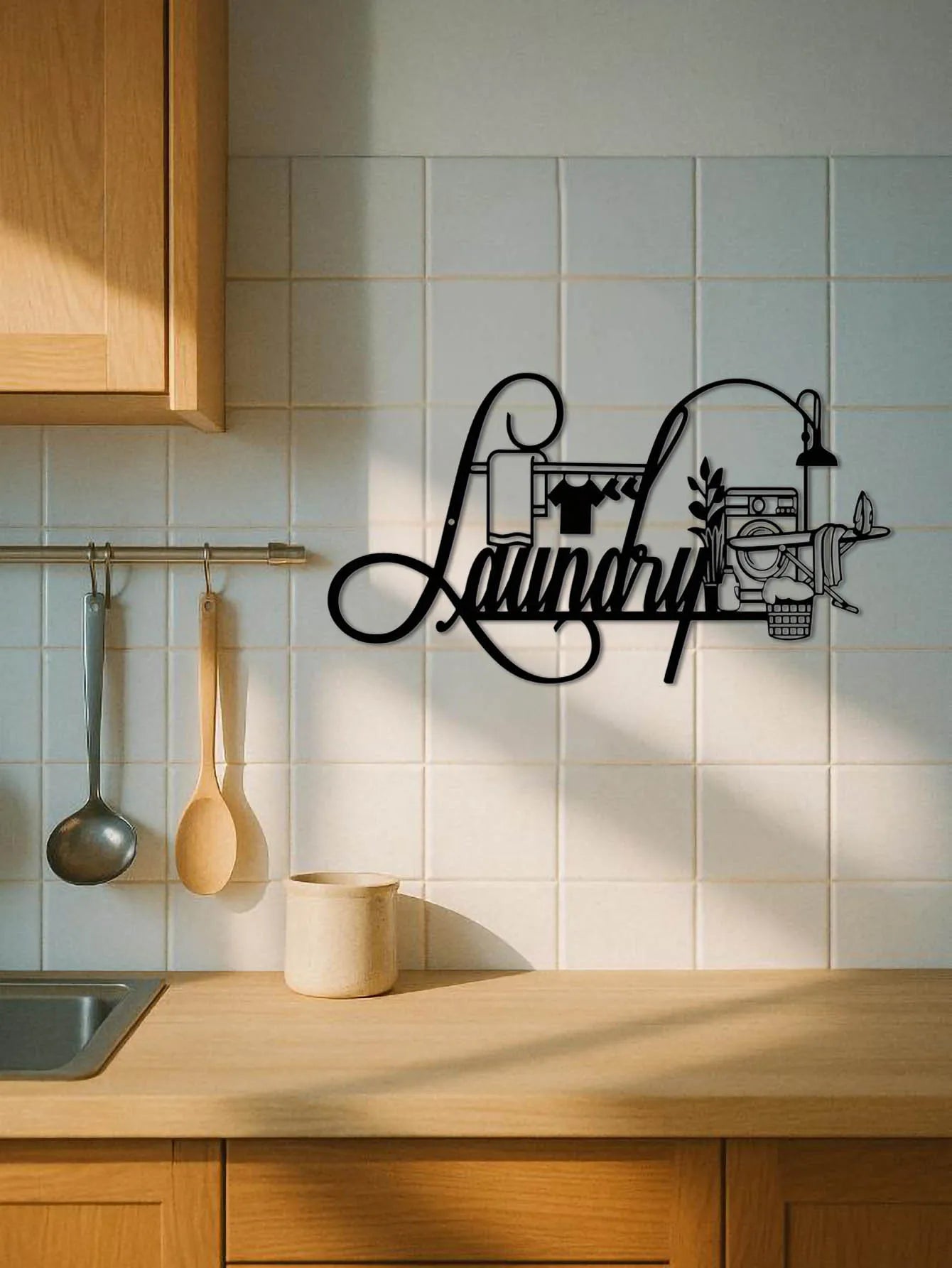 Wall Art Laundry Room Metal Decor Enchanting Rustic Farmhouse Sign