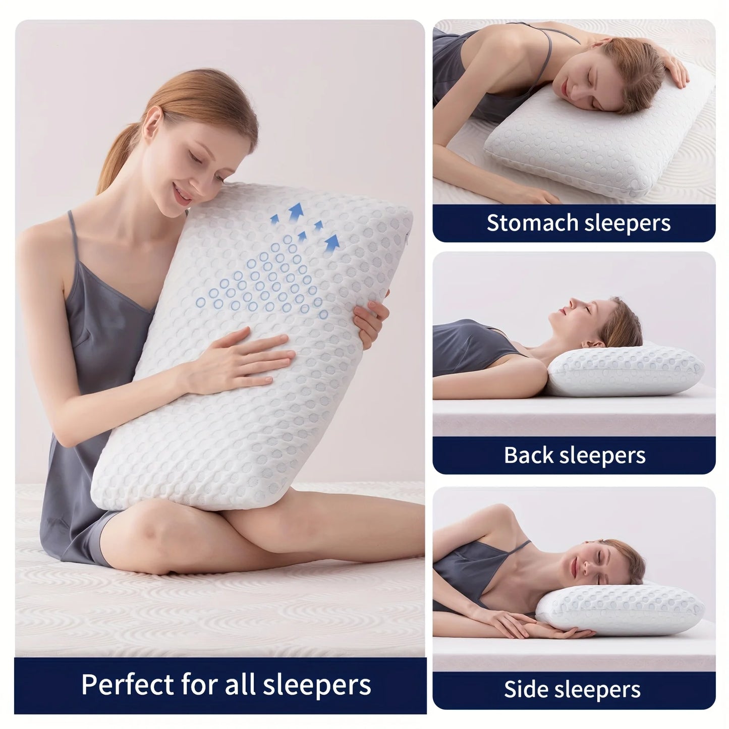 Cervical Memory Foam Pillow For Neck Strain Relief