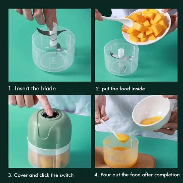 Electric Garlic Press And Grinder Mini Garlic Cutter Kitchen Tool