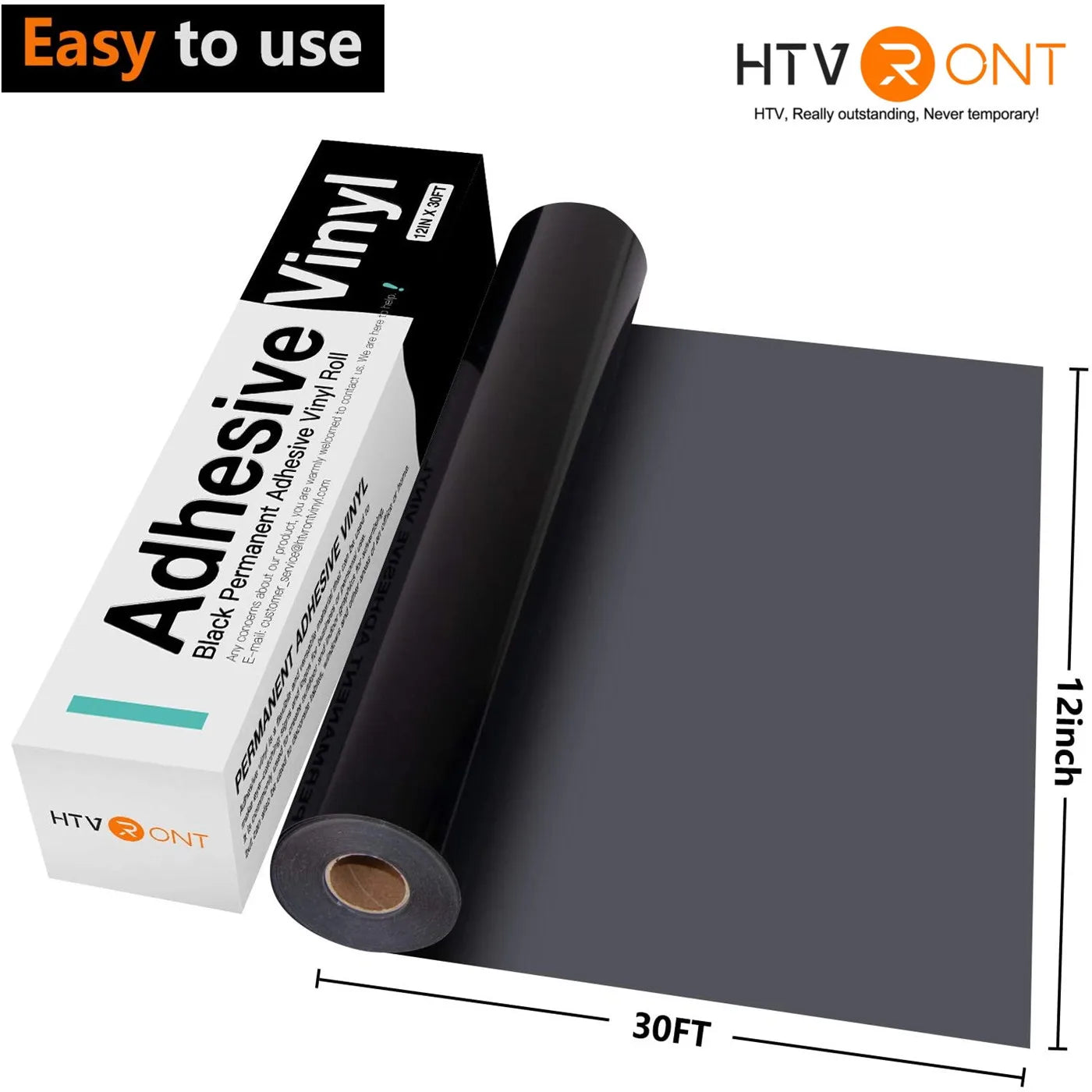 HTVRONT Glossy Permanent Adhesive Vinyl Roll for Cricut Craft Cutter