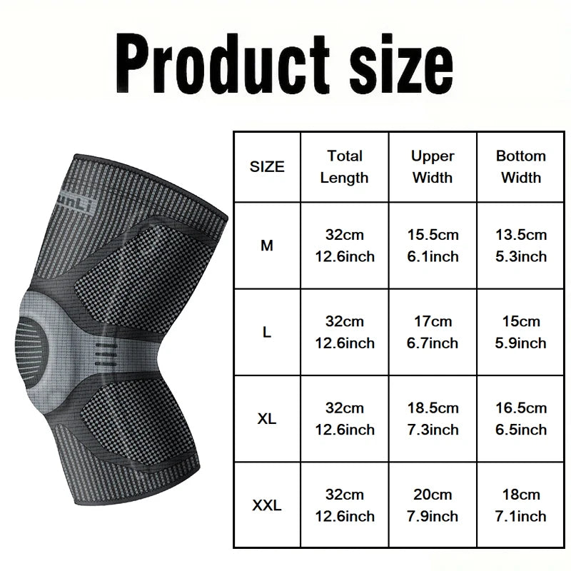 Knee Brace With Silicone Spring Support For Running And Basketball