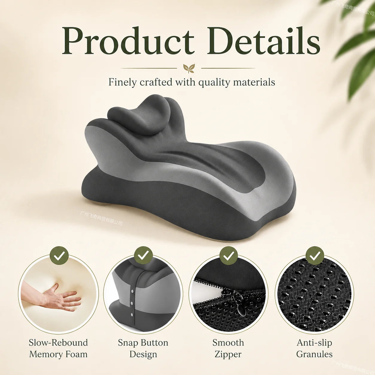 Multifunctional Memory Foam Prone Reading Pillow Relieve Neck Arm Fatigue Removable Headrest Anti-Slip Ideal for Bed Reading Wat