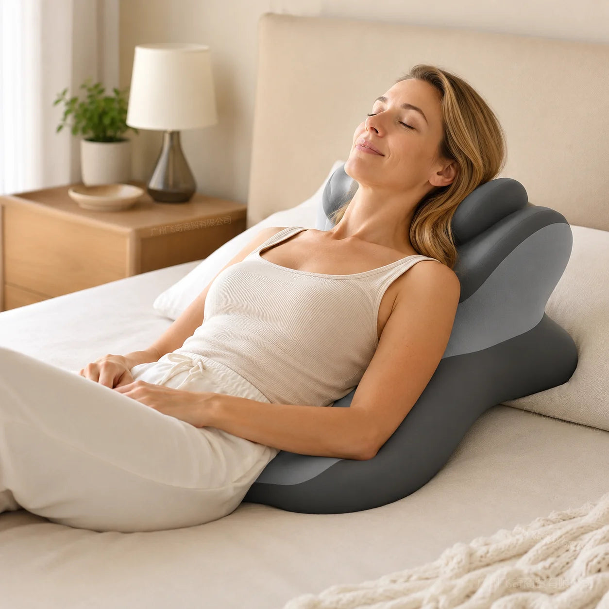 Multifunctional Memory Foam Prone Reading Pillow Relieve Neck Arm Fatigue Removable Headrest Anti-Slip Ideal for Bed Reading Wat