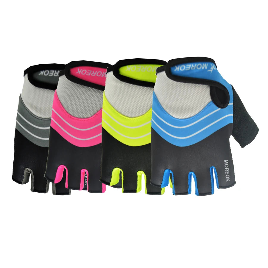 Cycling Half Finger Gloves For Men Women Shockproof Nylon Microfiber