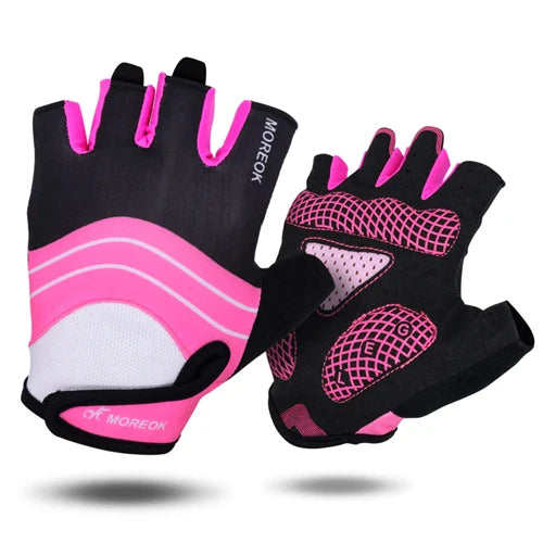Cycling Half Finger Gloves For Men Women Shockproof Nylon Microfiber