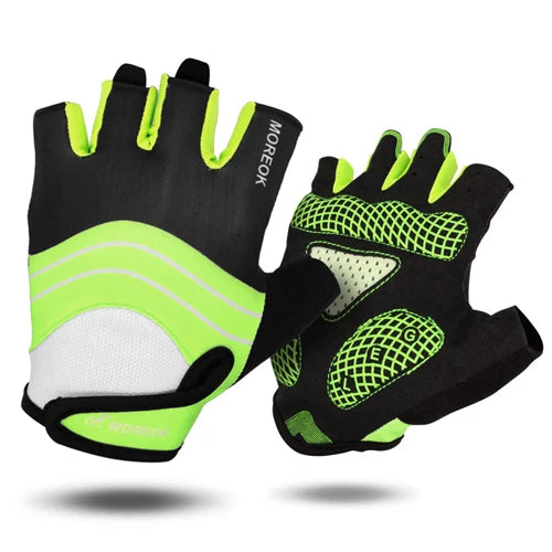 Cycling Half Finger Gloves For Men Women Shockproof Nylon Microfiber