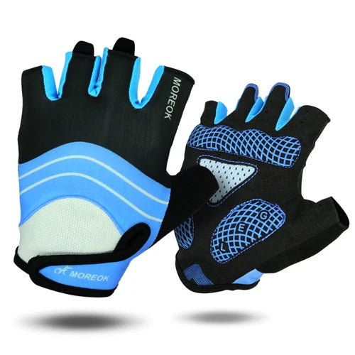 Cycling Half Finger Gloves For Men Women Shockproof Nylon Microfiber