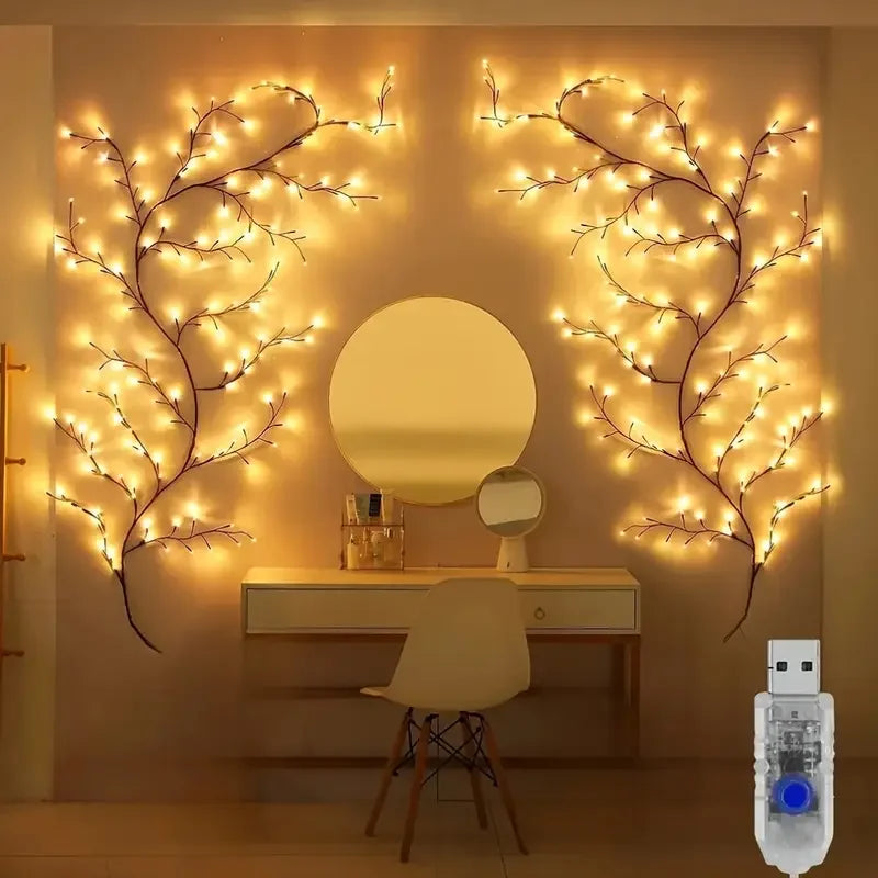 NONECN 7.5ft USB Powered Christmas LED Branch Lights Indoor Decor