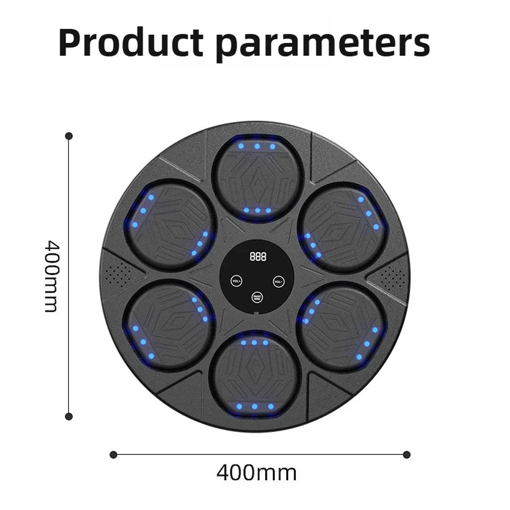 Music Boxing Machine with Gloves Blueteeth Connected Smart Wall Target Sandbag For Boxing Sports Relax Agility Reaction Training