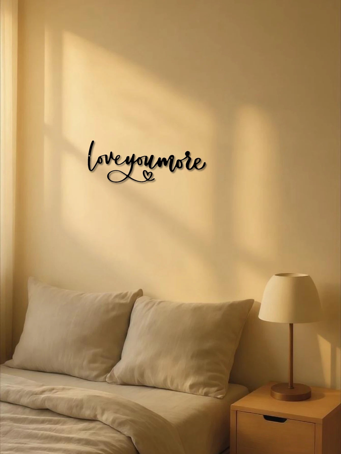 Love You More Metal Wall Art Romantic Handmade Iron Wedding Decor