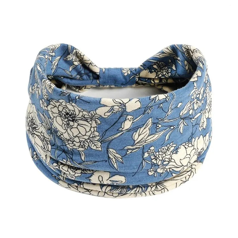 Bohemian Yoga Hairpie Sweat Absorbing Elastic Cotton Headband For Women