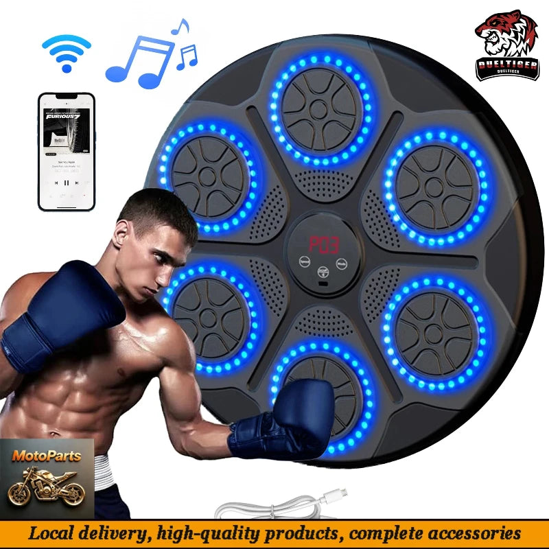 New Music Boxing Machine Smart Bluetooth Wall Mounted Music Boxing Trainer Gym Home Electronic Boxing Target Punching Equipment