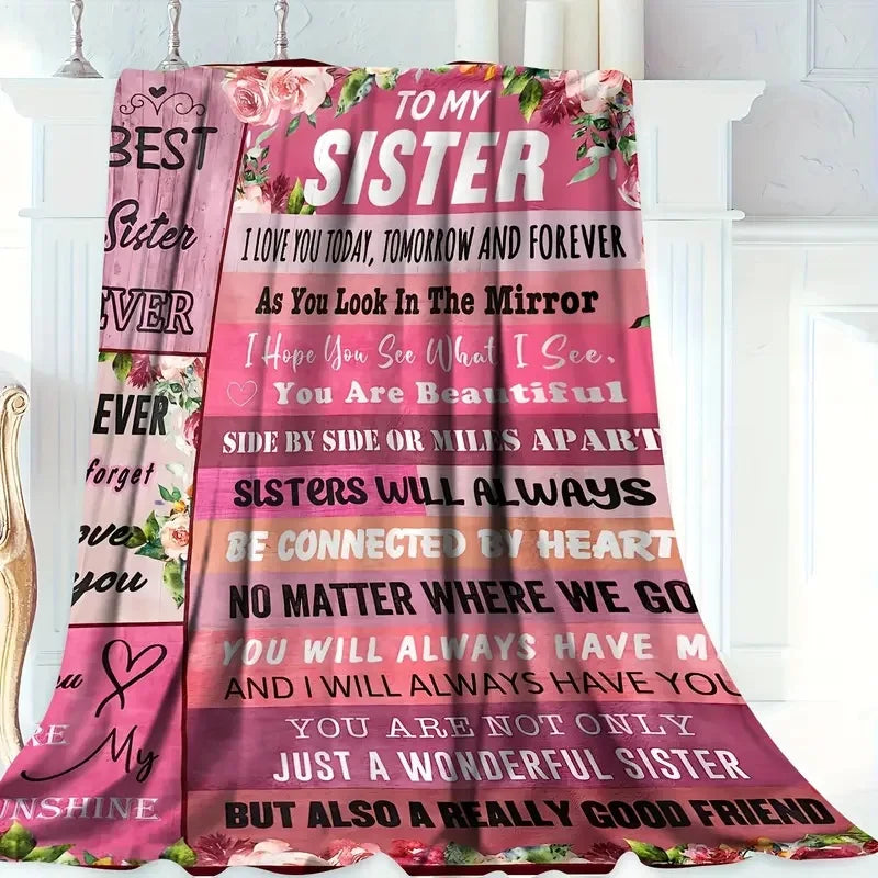 Soul Sister Blanket Gift for Best Friends Soft Flannel Sofa