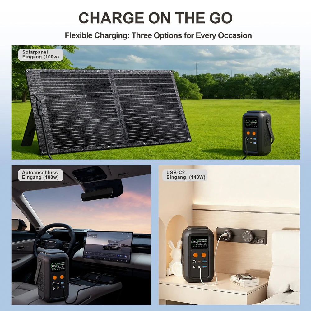 CTOLITY 200W Power Station 192Wh Lifepo4 Portable Power Bank 60000mAh