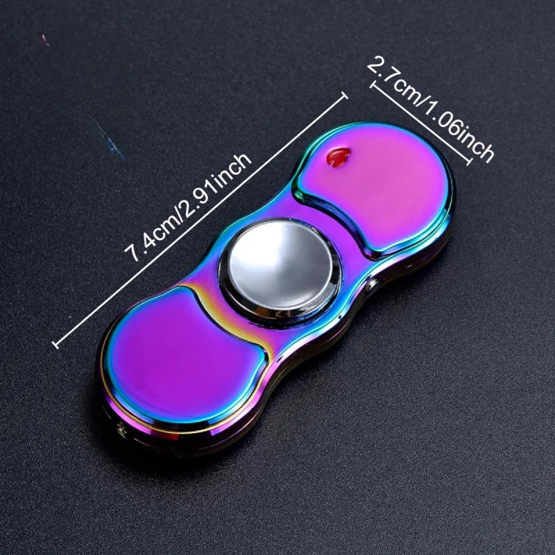 Rotatable Rechargeable Electronic Lighter Finger Spinner For Smokers