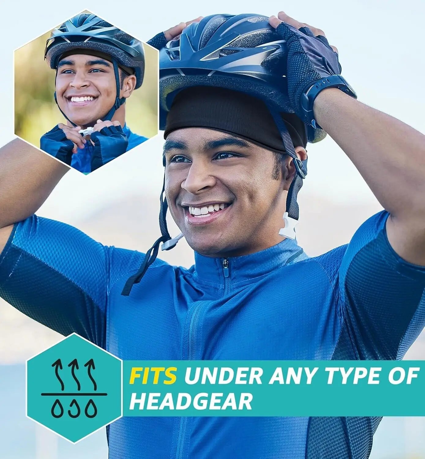 Moisture Wicking Running Headband Quick Dry Sweatband For Sports