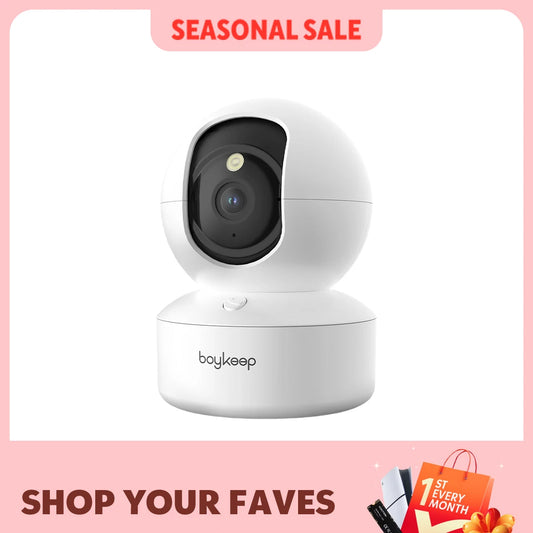 BoyKeep 2K Indoor Security Camera Pan Tilt Two Way Audio