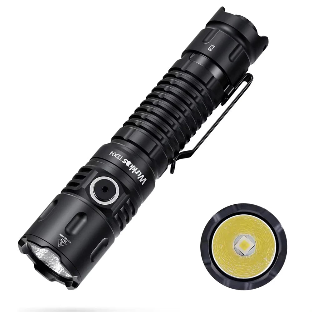 Wurkkos TD04 21700 Rechargeable Dual Mode Tactical Flashlight