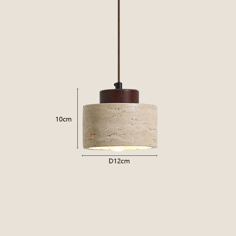 Japanese Modern Designer Wabi-Sabai Bedroom Bedside Lighting Bar B&B Yellow Cave Stone Chandelier Bedside Hanging Wire Lamp