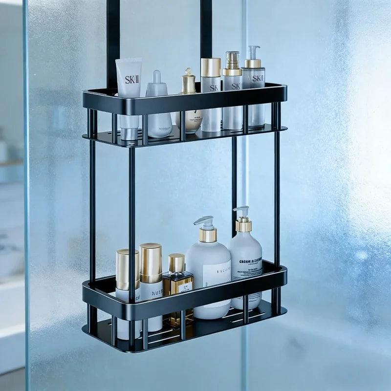 Double Layer Bathroom Shower Caddy Over The Door Organizer