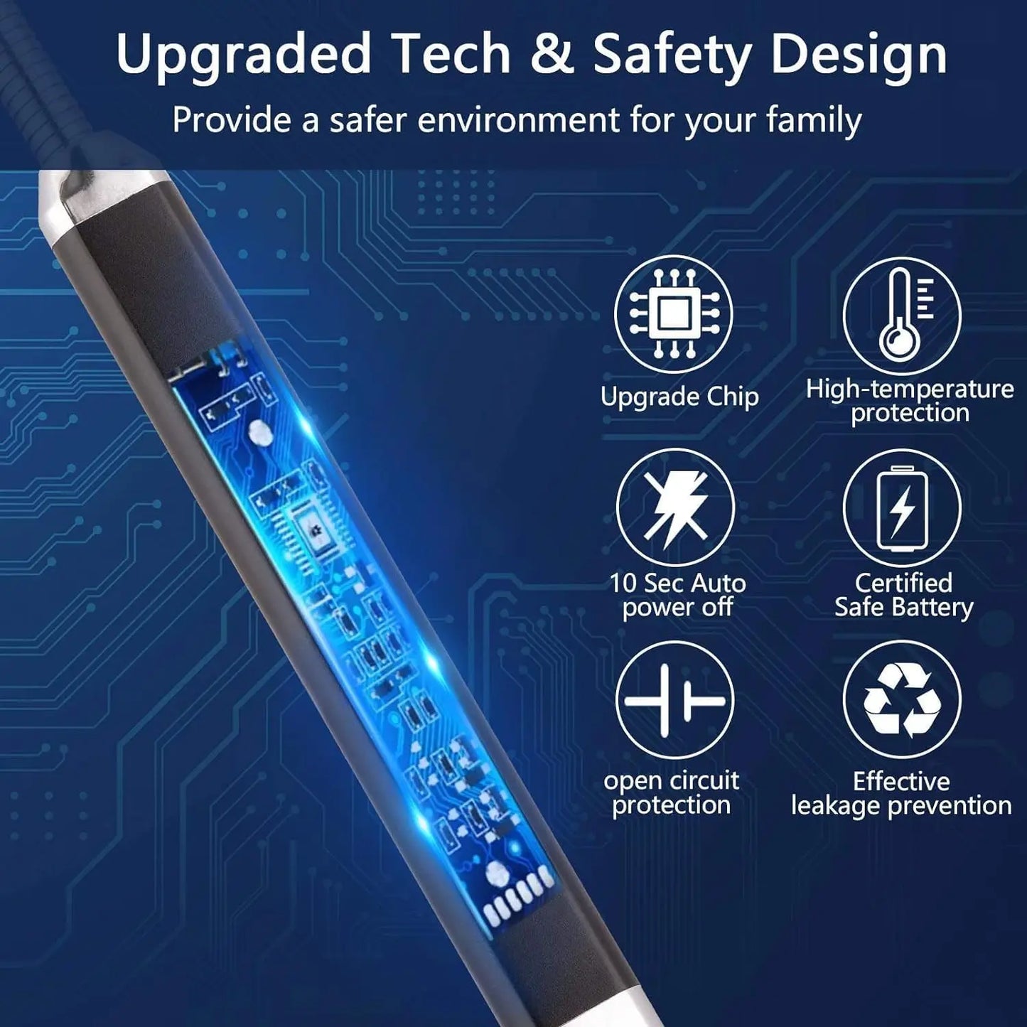 2-Pack USB Rechargeable Windproof Candle Lighters Perfect Gift
