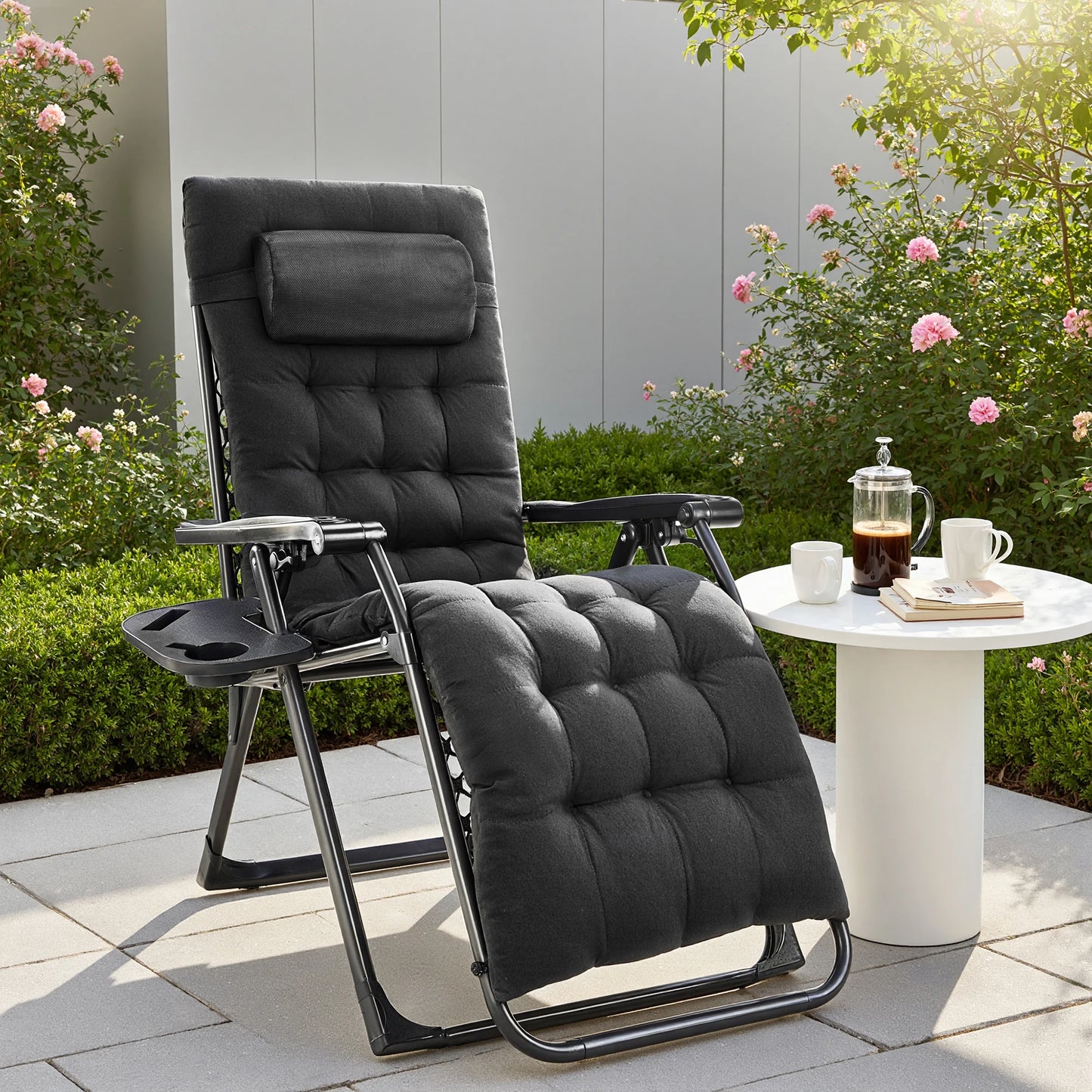JHK Zero Gravity Two-Person Portable Recliners With Cup Holders