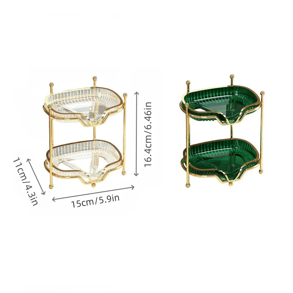 Lightweight Luxury Double Layer Soap Holder With Metal Bracket Bathroom