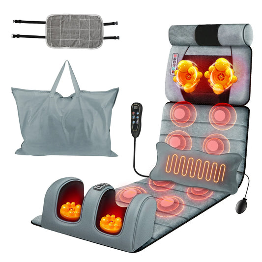 Electric Massage Mattress With Vibrating Heating Infrared Full Body Cushion