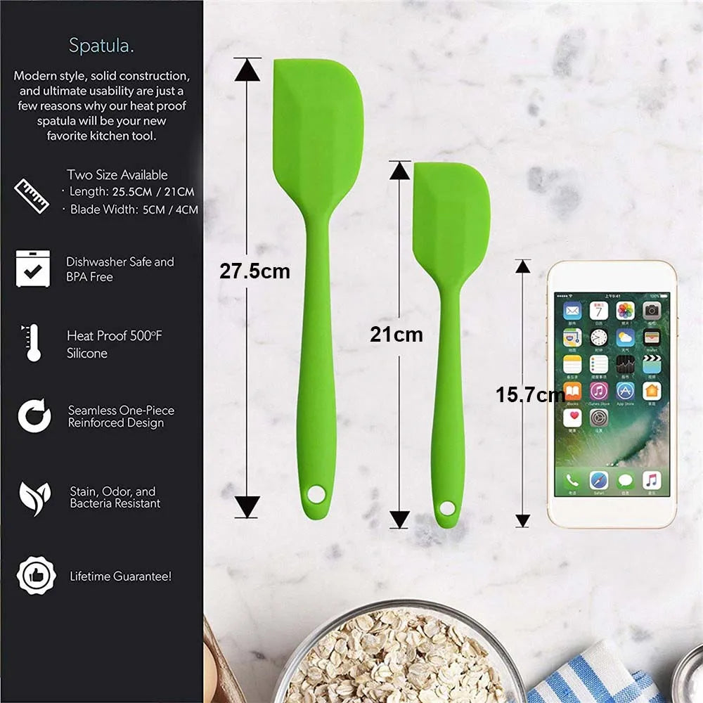 Silicone Spatula Set 2 Pieces for Baking and Mixing