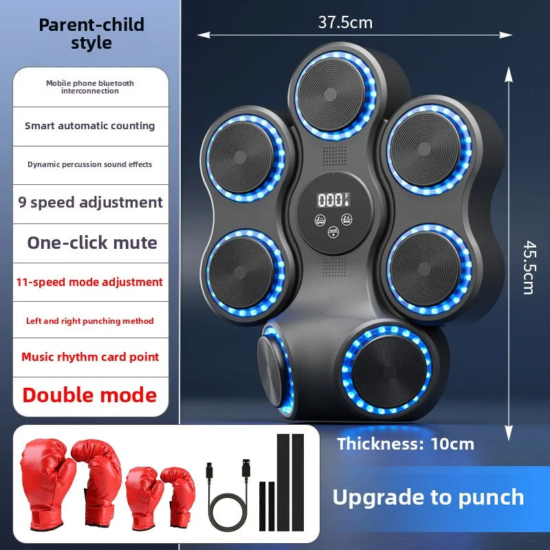 2026 2025 New Model Smart Blue Tooth Music Wall Mounted Boxing Target Music Boxing Machine With Boxing Glovespromote Sales