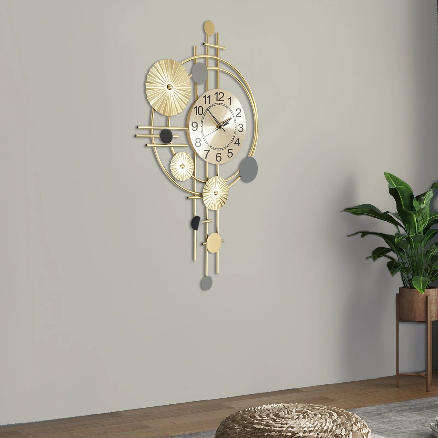 Decorative Wall Clock Silent Non Ticking For Living Room