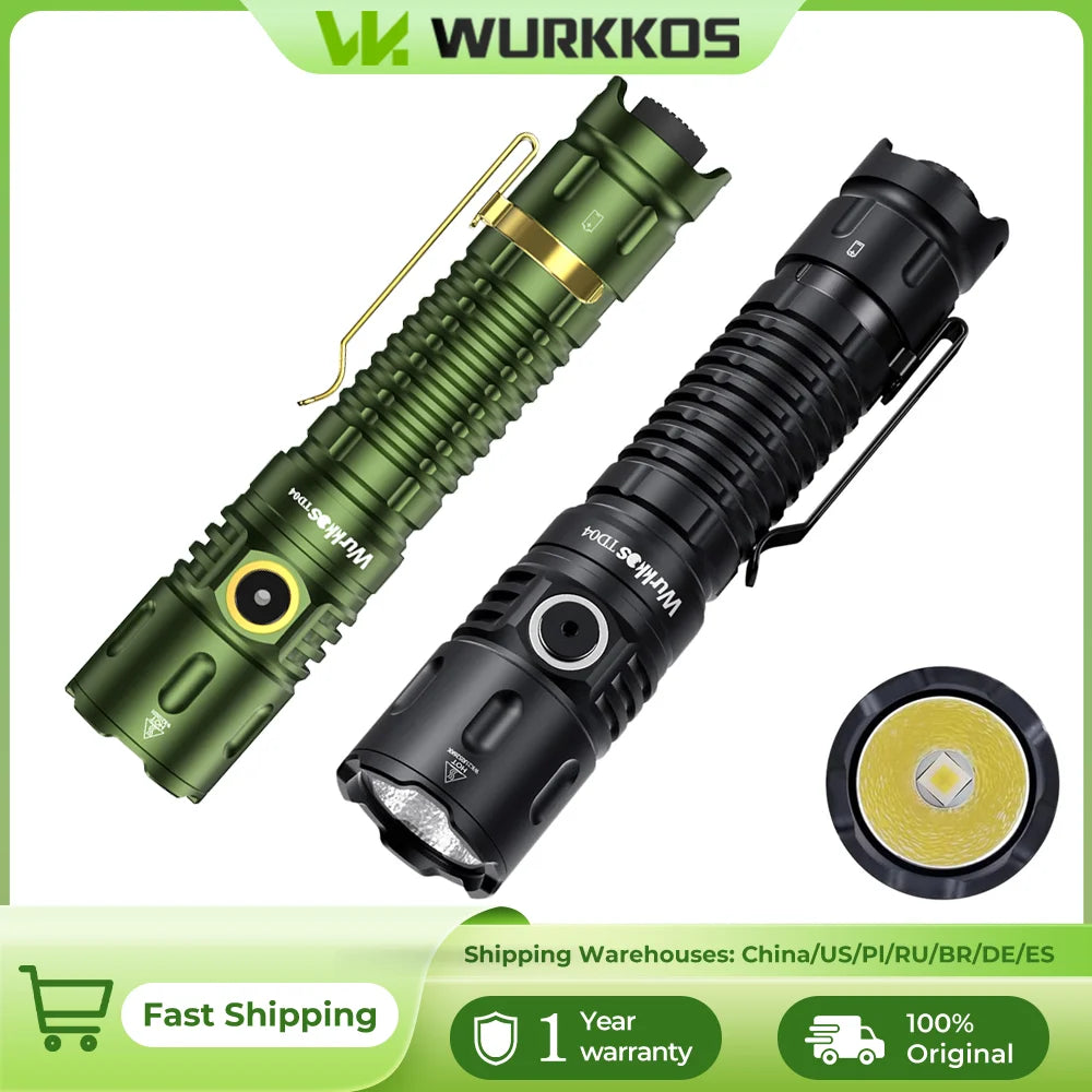 Wurkkos TD04 21700 Rechargeable Dual Mode Tactical Flashlight