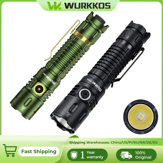 Wurkkos TD04 21700 Rechargeable Dual Mode Tactical Flashlight
