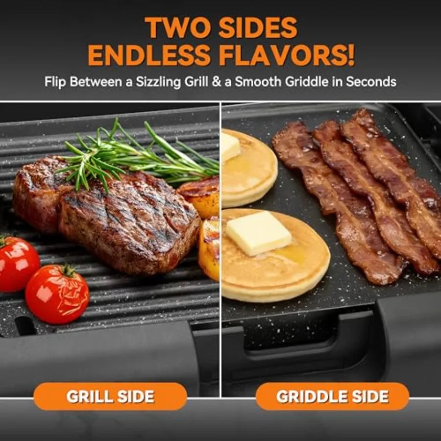 YAO HUI HUANG Searing Grill Griddle 2 in 1 Electric