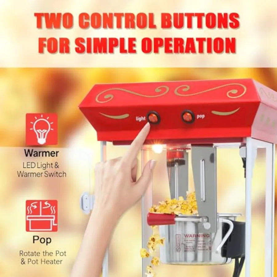 OLOEY Popcorn Machine With Cart Electric