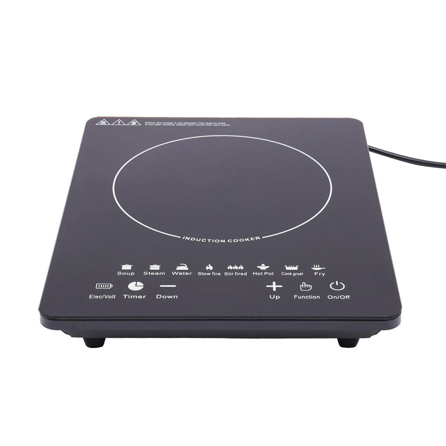 Induction Cooktop 110V 750W Eight Power Levels 180min Timer