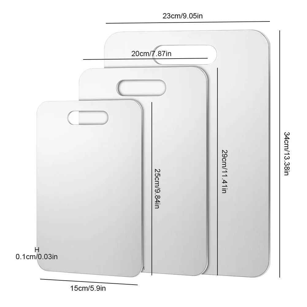 Alloet Double Sided Titanium Cutting Board With Handle