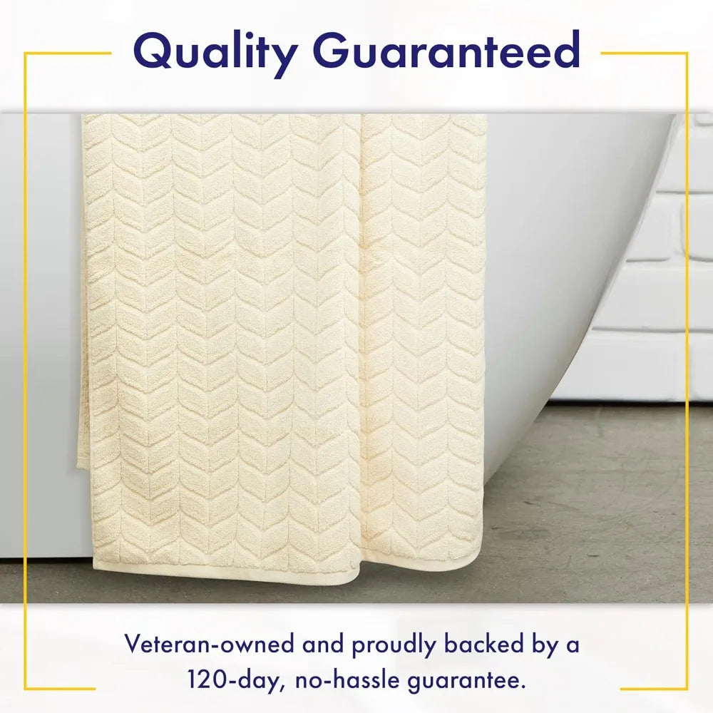 Bamboo Bath Towels Set 6 Piece Absorbent Quick Dry Premium