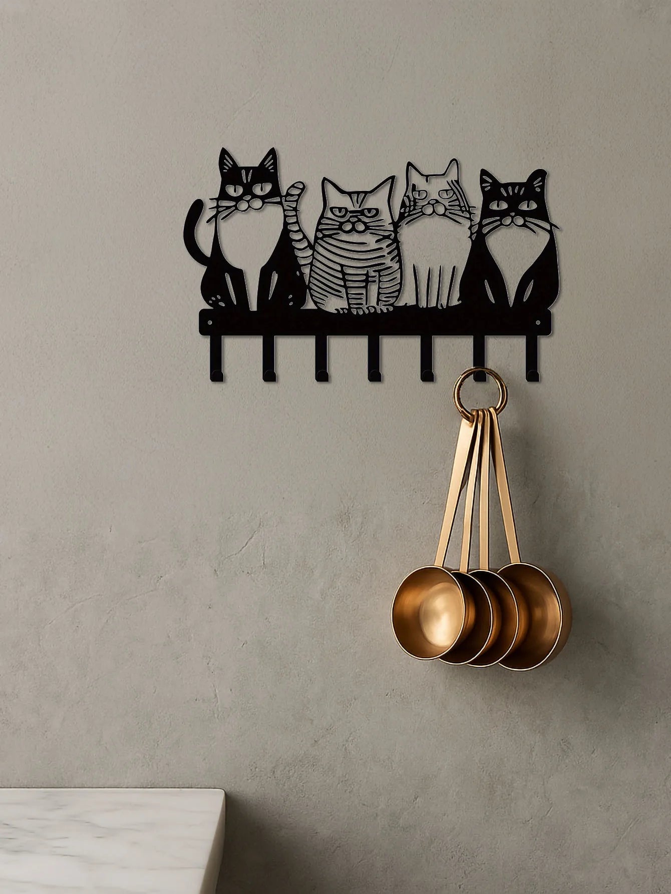 Cat Wall Hook Cute Kitty Decor Strong Metal Wall Hook