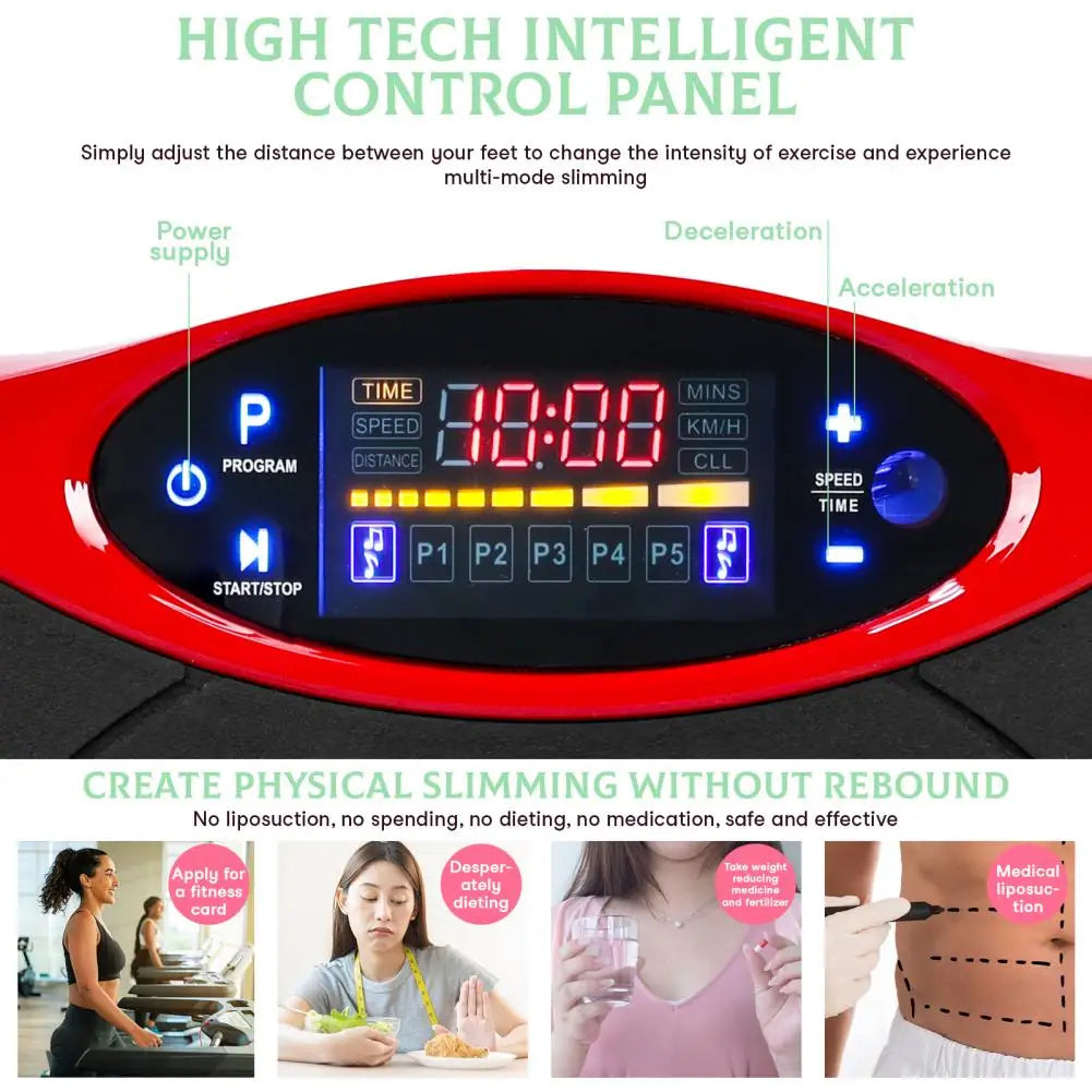 Power Waver Vibration Plate Exercise Machine, Vibrating Plate Machine for Lymphatic Drainage, Whole Body Vibration Plate Machine