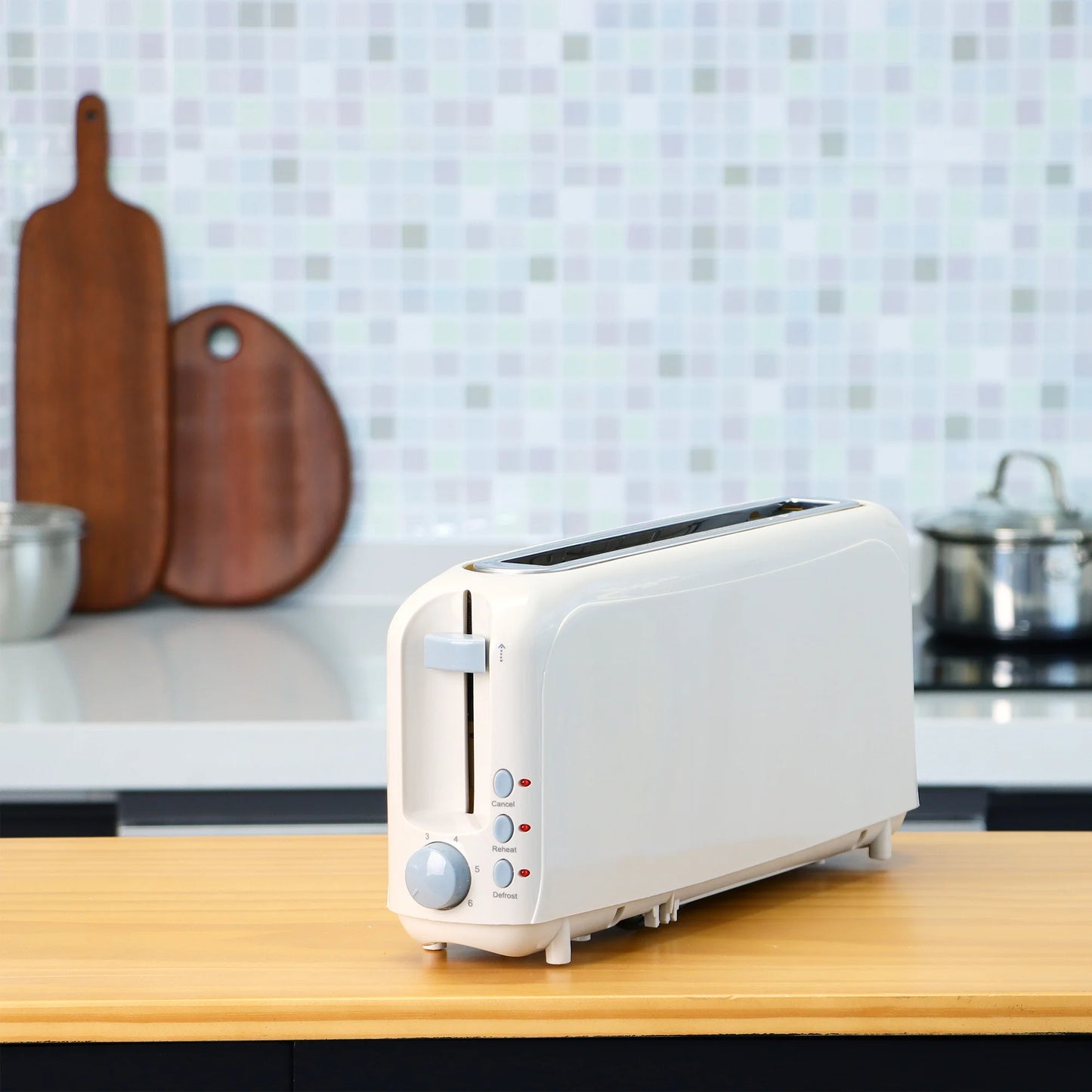YUKOOL Toaster With Auto Shutoff 6 Shade Settings Removable Tray