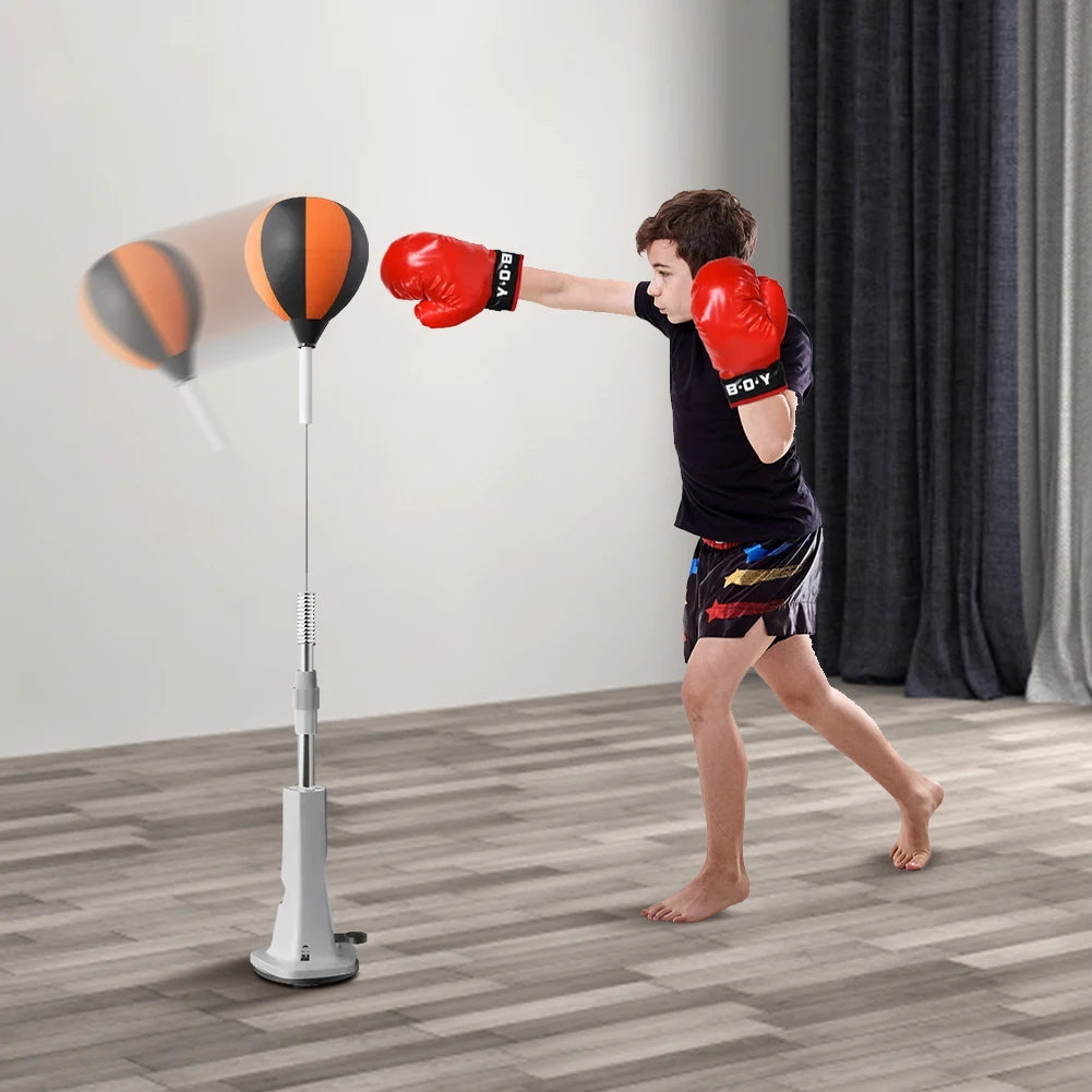 Punching Bag With Stand And Reflex Ball For Boxing Training Fitness