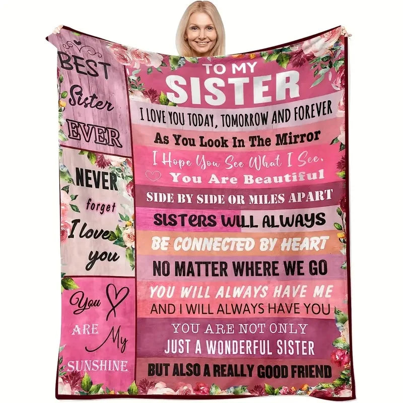 Soul Sister Blanket Gift for Best Friends Soft Flannel Sofa