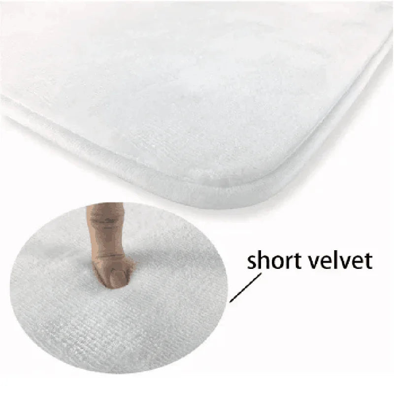 NONECN Beach Seascape Bath Mat Set 3 Piece Non Slip