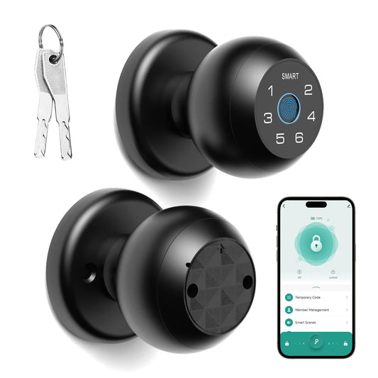 Viladepot Ball Shaped Smart Lock With Biometric Fingerprint App Control