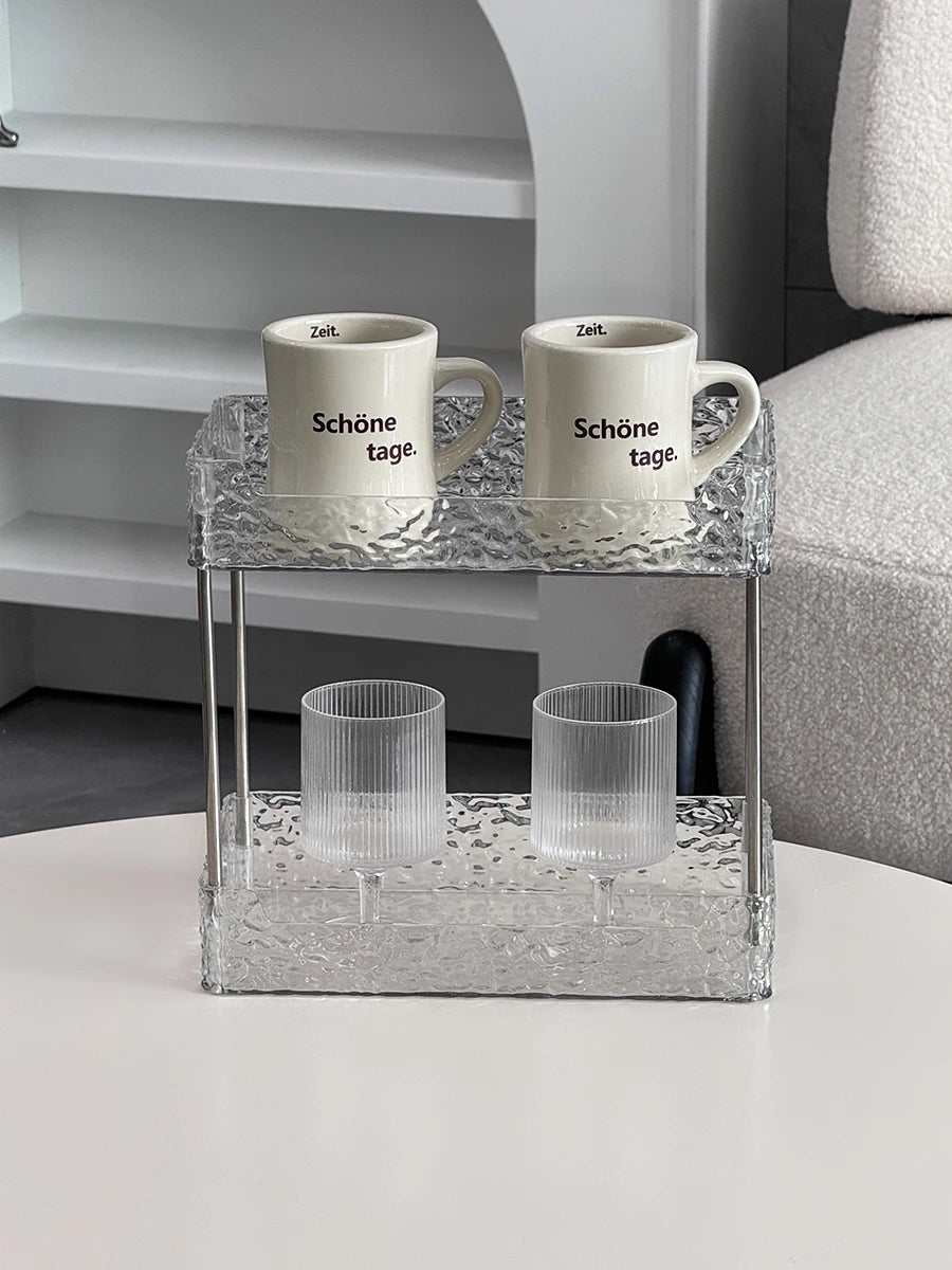 Transparent Acrylic Shower Organizer Three-Tier Shelves