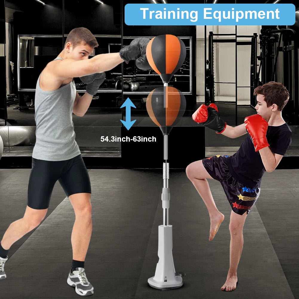 Punching Bag With Stand And Reflex Ball For Boxing Training Fitness