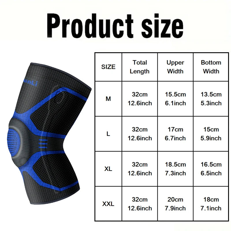 Knee Brace With Silicone Spring Support For Running And Basketball