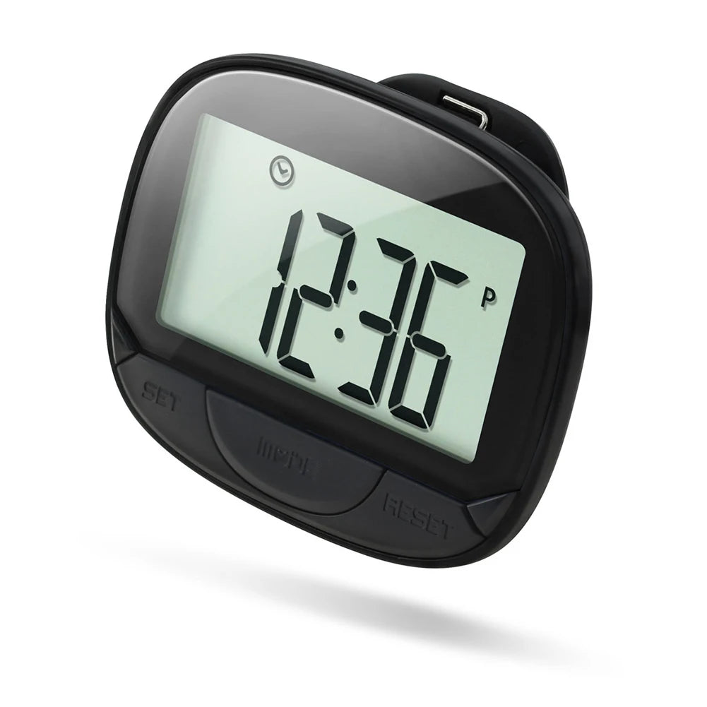 Clip On Pedometer Digital Display Step Tracker For Adults And Seniors